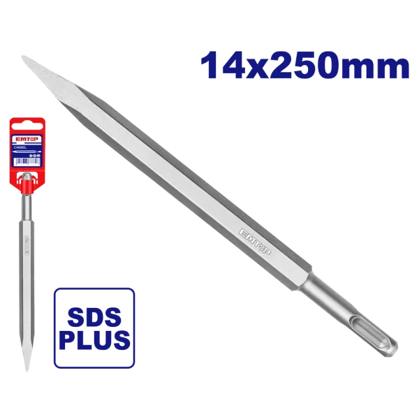 BURIN POINTU SDS PLUS 14X250 EMTOP ECHS112501