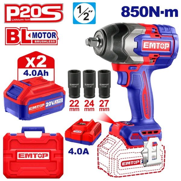 CLE A CHOC 20V BRUSH 1/2″850NM 2B4 EMTOP ECIWL2085