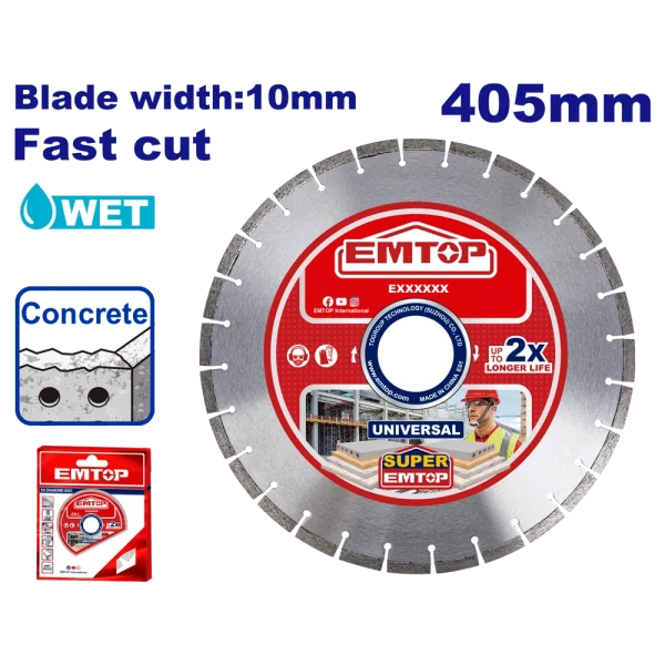 DISQUE DIAMANT POUR BETON Ø 405 EMTOP EDDC044052
