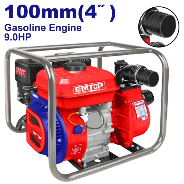 MOTOPOMPE ESSENCE 9CV 4″ 1500l/MIN EMTOP EGWP10012