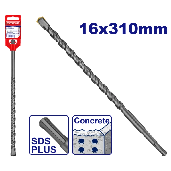 MECHE SDS PLUS Ø 16X310MM  EMTOP EHDR11605