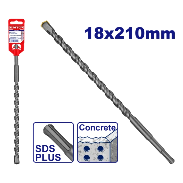 MECHE SDS PLUS Ø 18X210MM  EMTOP EHDR11803