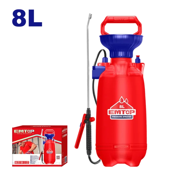 PULVÉRISATEUR À PRESSION 8L EMTOP EHSPP30802