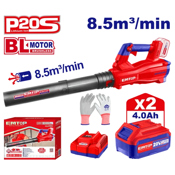 SOUFLEUR 20V  BRUSHLESS 2BAT 4AH EMTOP ELAB204282