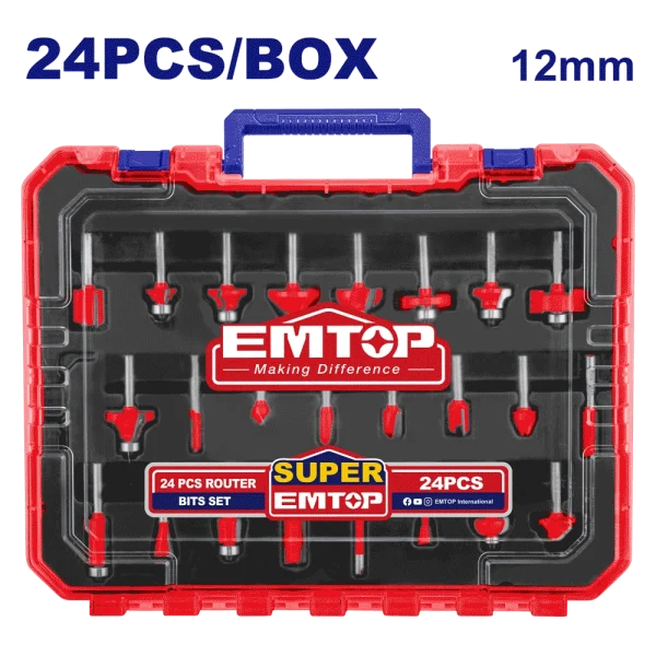 COFFRET DE 24P FAISE DEFONCEUSE EMTOP ERRT24122