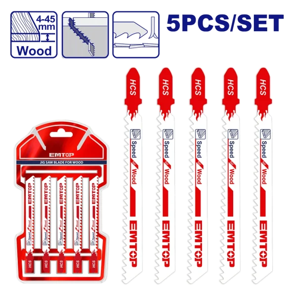JEU DE 5 LAMES BOIS SCIE SOUTEUSE EMTOP ESBT111C