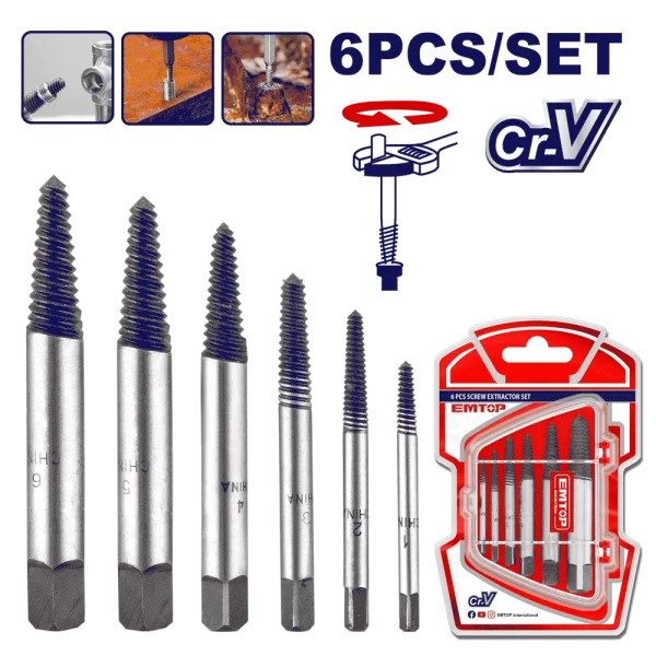 KIT D’EXTRACTEURS DE VIS 6P EMTOP ESES2006