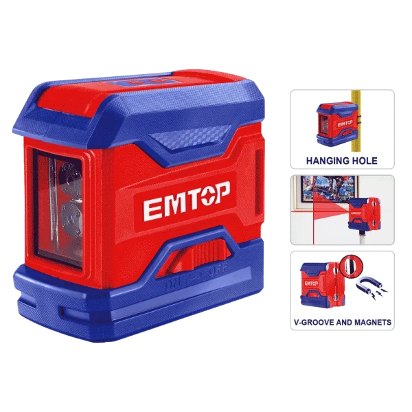 LASER 2 LIGNES ROUGE 15M EMTOP ESLE21501