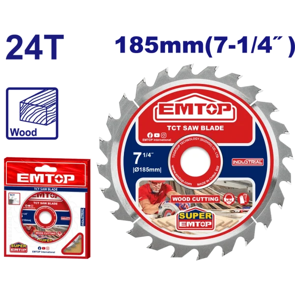 DISQUE B SCIE CIRCUL 185 24T EMTOP ETCT1185112