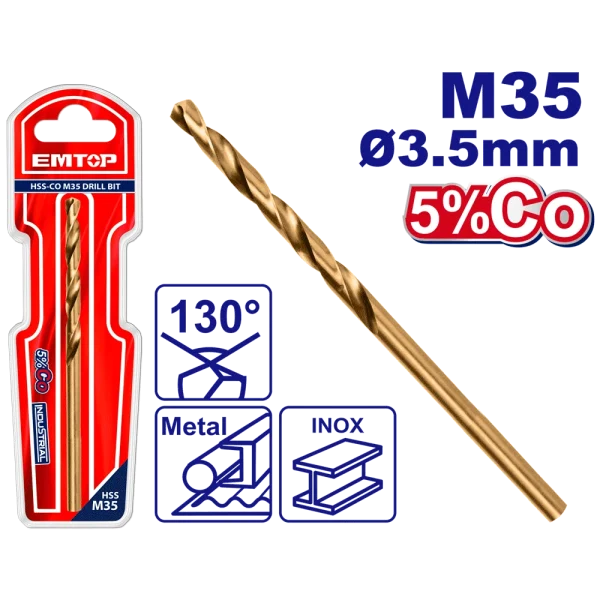 MECHES ACIE M35 HSS Ø 3,5MM EMTOP ETDB130351