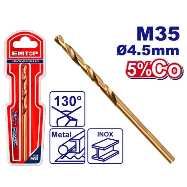 MECHES ACIE M35 HSS Ø 4,5MM EMTOP ETDB130451