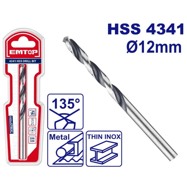 MECHE METAL HSS Ø 12MM EMTOP ETDB310122