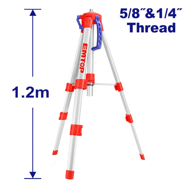 TRÉPIED POUR NIVEAUX LASER 1,2M EMTOP ETPD12001